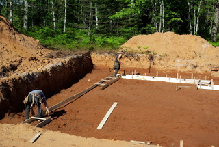 Footings for a new house 