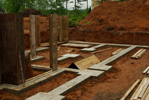 Pix. of footings after being poured with concrete Pix. of footings after being poured with concrete