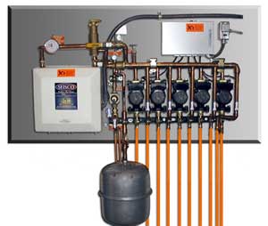 Tankless electric in floor system