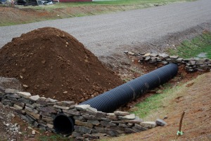 Gravel for driveway culvert