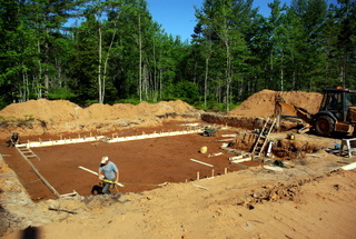 A picture of footings being built for a new home
