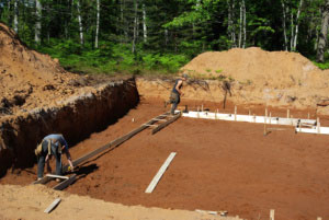 Pix.of footings being built